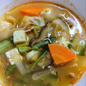 キムチの残り汁で作るコク旨スープ